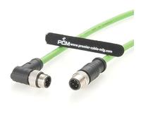 Plinkwirekb PROFINET Câble Ethernet industriel M12 code D à angle droit 5 m 4 broches Cat5e blindé mâle vers RJ45 pour automatisation d'usine, PLC, EtherCAT