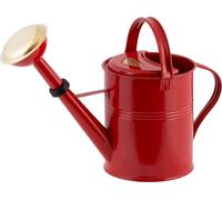 PLINT 5L Watering Can - Modern Style Watering Pot for Indoor and Outdoor House Plants - Coloured Galvanised Powder Coated Steel - Metal Design with Narrow Spout and High Handle - (Red)