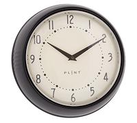 PLINT Horloge Murale rétro Silent Non-Ticking Décoratif Black Color Wall Clock, Rétro Style Wall Decoration pour la Cuisine Living Room Home, Bureau, École, Easy to Read Large Numbers
