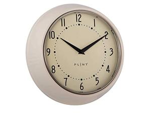 Plint Horloge Murale rétro Silent Non-Ticking Décoratif Crème Color Wall Clock, Rétro Style Décoration Murale pour la Cuisine Living Room Home, Bureau, École, Easy to Read Large Numbers