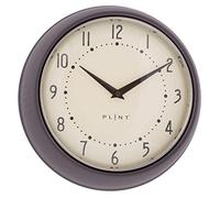 PLINT Horloge Murale rétro Silent Non-Ticking Décoratif Moderne Noir Color Wall Clock, Rétro Style Décoration Murale pour la Cuisine Living Room Home, Bureau, École, Easy to Read Large Numbers