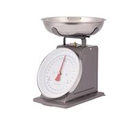 PLINT New 3KG Traditional Weighing Cuisine échelle avec bol en acier inoxydable, rétro Scales Mécanique Vintage, Rétro Food Scales with Large Metal Bowl (Modern Black)