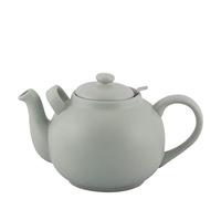 PLINT Simple & Stylish Ceramic Teapot, Globe Teapot with Stainless Steel Strainer, Ceramic Teapot for up to 10 cups, 2500 ml Ceramic Teapot, Flowering Tea Pot, TeaPot for Blooming Tea, Leaf Color