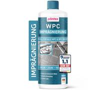 PLINTEX Imperméabilisant WPC incolore 1000 ml - Scellant et entretien pour lames de terrasse en WPC/BPC - Clôtures et carreaux - Protection et entretien contre l'eau, la saleté et les revêtements