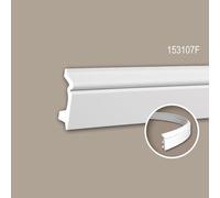 Plinthe 153107F Profhome Moulure décorative flexible design intemporel classique blanc 2 m