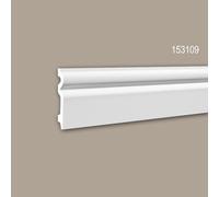 Plinthe 153109 Profhome Moulure décorative design intemporel classique blanc 2 m