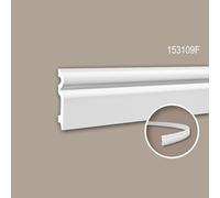 Plinthe 153109F Profhome Moulure décorative flexible design intemporel classique blanc 2 m
