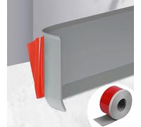 Plinthe Adhesive en PVC, Plinthe Souple Autoadhésive 10m, Plinthe Décorative Gris, 10cm de Large, Plinthe Autoadhésive Convient pour Cuisines, Salles de Bains et Salons