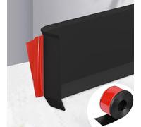 Plinthe Adhesive en PVC, Plinthe Souple Autoadhésive 5m, Plinthe Décorative Noir, 10cm de Large, Plinthe Autoadhésive Convient pour Cuisines, Salles de Bains et Salons