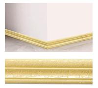 plinthe adhésive, Garniture de plinthe murale 3D autocollante, paquet de 2, 2,3 m, 8 cm, mousse PE multicolore(Yellow)