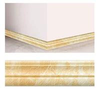 plinthe adhésive, Plinthes murales 3D auto-adhésives en mousse PE multicolore 90x3,1 pouces, paquet de 2(Yellow)