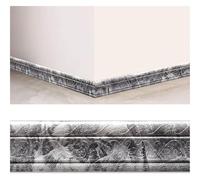 plinthe adhésive, Plinthes murales 3D auto-adhésives en mousse PE multicolore 90x3,1 pouces, paquet de 2(Gray)
