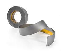 Plinthe adhésive - Profilé de transition - Plinthe de recouvrement- Profilé de sol pour l'intérieur - PVC Flexible Plat - Largeur 30 mm | Longueur 5 mètres | Argent