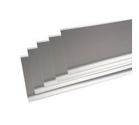 Plinthe aluminium anodisé argents, plinthe antichoc épaisse, plinthe alu, Dimensions et hauteur au choix, Longueur d’une plinthe 2 m, MadeInNature (1, Hauteur 8cm, 6 ML)
