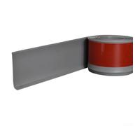 Plinthe autocollante en PVC - 2 m x 10 cm - Bordure décorative de sol - Moulure de base murale pour amélioration de la maison et bordure murale en PVC (gris)