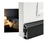 Plinthe Automatique Bas De Porte, Joint De Porte Automatique À Abaissement | Balayage De Porte Auto-adhésif, Sans Fraisage, Coupe-froid, Facile À Couper Et À Installer(Black-R open,L 35"/90cm)