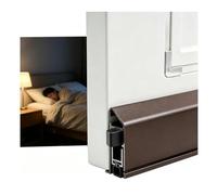 Plinthe Automatique Bas De Porte, Joint De Porte Automatique À Abaissement | Balayage De Porte Auto-adhésif, Sans Fraisage, Coupe-froid, Facile À Couper Et À Installer(Brown-R open,L 28"/71.5cm)