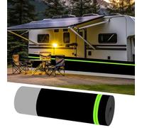 Plinthe de camping-car pour remorque de voyage, jupe de roue de 0,9 m de haut, facile à installer avec fond en acier inoxydable, panneaux de plinthe résistantes au vent et à la neige pour jardin