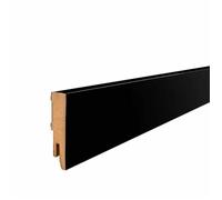 Plinthe droite - Nordlinger - 100033 - PVC - 75 mm - Noir - Lot de 5
