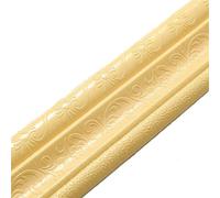 Plinthe en mousse 3D autocollante | Autocollant XPE gaufré pour plinthe pour décoration d'intérieur | Cadre de porte | Escalier | Fond TV | Bricolage pour bordure de bord 230 cm (couleur crème)