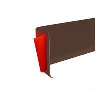 Plinthe en plastique PVC imperméable de 4 mètres avec bord en L intégré et finition lisse aux murs et améliore les bordures intérieures (marron foncé)