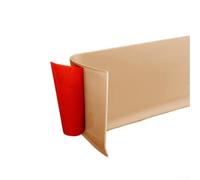 Plinthe en plastique PVC souple et flexible de 3 mètres, plinthe imperméable avec épaisseur uniforme et bord supérieur élargi, dos détachable pour une installation facile (marron clair)