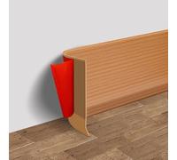 Plinthe en PVC, 300 cm de longueur, imperméable, moulure de base murale, auto-adhésive, pour la maison, le bureau, marron foncé, jaune, gris, 10 cm de large (jaune)