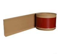 Plinthe en PVC imperméable 4 m x 8 cm avec bord intégré en L pour amélioration de la maison, pour une installation facile, moulage pour briques, marron clair