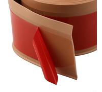Plinthe en PVC souple de 4 m pour rénovation de la maison - plinthe en plastique souple, hauteur 8 cm, marron foncé/gris/jaune, pour une application facile à l'arrière (marron clair)