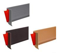 Plinthe en PVC souple étanche de 3 m avec colle pour l'amélioration de la maison et le matériel de construction (jaune)