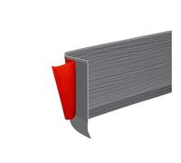 Plinthe en PVC souple imperméable avec colle pour l'amélioration de la maison et le matériel de construction - 3 m (gris)