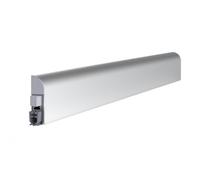 Plinthe acoustique thermique automatique en applique 830mm Argent façon inox
