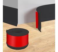 Plinthe PVC souple autocollante de 5M, plinthe de largeur 5cm, plinthe de finition autocollante, profil de transition pour mur et sol, plinthe flexible pour cuisine, salle de bain et salon, Noir