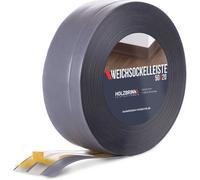 HOLZBRINK Plinthe souple autoadhésive 50x20mm, 5 m | Plinthe PVC pour finition plan de travail, sous-meubles| Cornière PVC flexible | Couleur : gris foncé