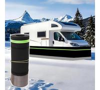 Plinthe robuste pour protection hivernale - Jupe de roue de voyage de 0,8 m de haut avec attaches auto-agrippantes, isolation durable et barrière à neige pour VR, remorques et camping-cars (3401,1 cm