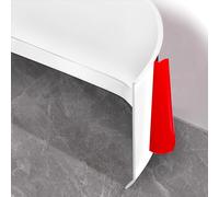 Plinthe Souple Autoadhésive, 10cm x 10m Plinthe en PVC, Plinthe Décorative, Bande Décorative Autoadhésive, Plinthe Flexible Plinthe Souple Autocollante en PVC Pour Cuisine et Salle de Bain - Blanc