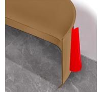 Plinthe Souple Autoadhésive, 10cm x 3.0m Plinthe en PVC, Plinthe Décorative, Bande Décorative Autoadhésive, Plinthe Flexible Plinthe Souple Autocollante en PVC Pour Cuisine et Salle de Bain - Brun