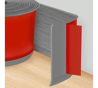 Plinthe Souple Autoadhésive, 300CM x 10CM Grain de Bois Gris PVC Adhesive, Plinthe Adhesive pour Cuisine et Salle de Bain, Bande Décorative Autoadhésive, Convient pour la Salle de Bain et la Cuisine