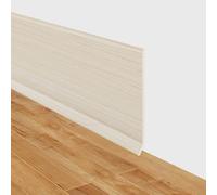 Plinthe souple autoadhésive moulure murale 10cm de large adhesive plinthe murale en PVC décorative pour mur et sol (Grain de bois beige, 10cm×30m)
