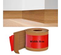 Plinthe Souple Autoadhésive, Plinthe Adhesive en PVC, 10M Couleur Chêne Jaune Plinthe Cuisine, 8cm de Large, Bande Décorative Flexible, Plinthe Autoadhésive pour Cuisines, Salles de Bains et Salons