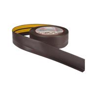 Plinthe souple autoadhésive PVC 50x20 mm - 10 mètre, Plinthe autocollante flexible - pliable, Plinthe souple premium pour revêtement de sol, Montage facile, Brun Foncé