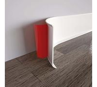 Plinthe Souple Autoadhésive PVC, 6m (L) Peel and Stick Molding, Facile à Couper, Moulure Autocollante, Garniture de Plinthe Autocollante Facile à Nettoyer,Blanc,5.91in/15cm