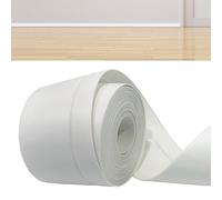Plinthe Souple Autoadhésive PVC 8 mètre, Plinthe Adhesive Pliable L type 50+20 mm de large, Plinthe Corniere Bande Décorative pour Cuisine et salle de bain Blanc