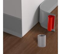 Plinthe souple autocollant socle en PVC pour cuisine et salle de bain, plinthe flexible, latte de finition, largeur 10 cm (gris, 3 m)