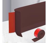 Plinthe souple en PVC autocollante de 10M, plinthe de largeur 10cm, plinthe de finition autocollante, profil de transition pour mur et sol, plinthe flexible pour cuisine, salle de bain et salon, brun