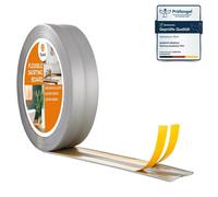 Plinthe Souple PVC Auto-Adhésive 25x15 mm - Bande de Finition et Joint d’Étanchéité Mur/Sol, argent, 15 m - QUEST