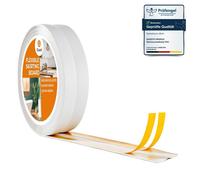 Plinthe Souple PVC Auto-Adhésive 25x15 mm - Bande de Finition et Joint d’Étanchéité Mur/Sol, blanc, 25 m - QUEST