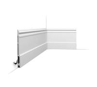 Orac Plinthe SX191 200 cm x 2,1 cm x 21 cm Polystyrène extrudé (HDPS) classique arrondi avec passage de câble prétraité