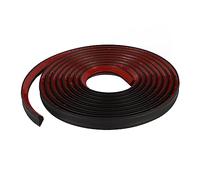 Plinthes Flexibles Autocollantes - 5 m - Pour Bords de Mur, Carrelage, Plafond et Transitions Murales - Noir - 2,1 x 1,5 cm