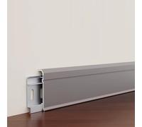 Plinthes LED en profilé d'aluminium, moulure de plinthe murale haute dureté résistante à l'abrasion, couvrant les interstices du sol, plinthes faciles à nettoyer(H5cm/1.96in,L100cm/39.3in)